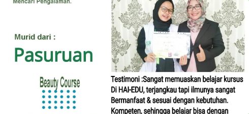 Testimoni Peserta Kursus Salon Kecantikan & Rias Pengantin di HAI-EDU INDONESIA Terimakasih atas semua saran & masukan, kami simpan sebagai […]