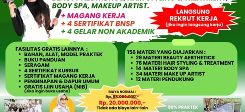 Raih Impianmu Jadi Ahli Kecantikan! Program Lengkap Kursus Salon di HAI-EDU INDONESIA yaitu Pelatihan Kerja / Kursus Salon Kecantikan 2025 […]